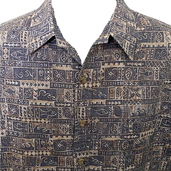 COOKE STREET Reverse Print Aloha Hawaiian Shirt Men L Large - Picture 2 of 7